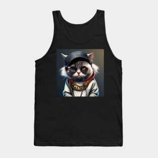 Funny cool Hip hop Cat  Music producer Tank Top